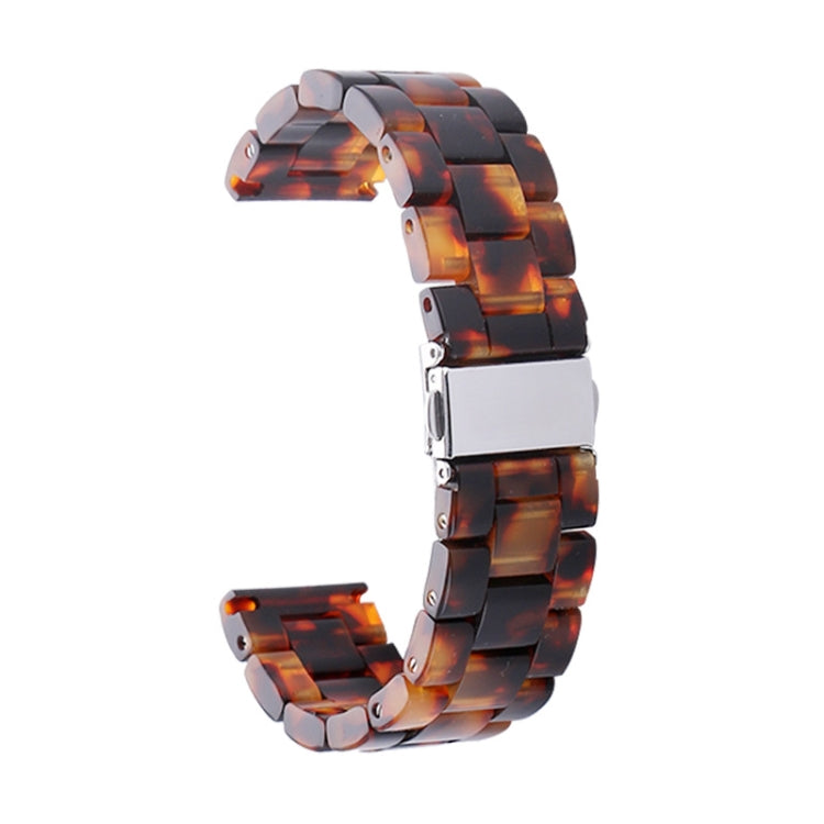 Tortoiseshell Pattern Simple Fashion Resin Watch Strap for, 20mm Connection Smart Watch, 22mm Connection Smart Watch