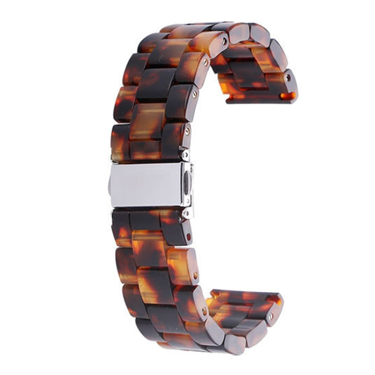 Tortoiseshell Pattern Simple Fashion Resin Watch Strap for, 20mm Connection Smart Watch, 22mm Connection Smart Watch