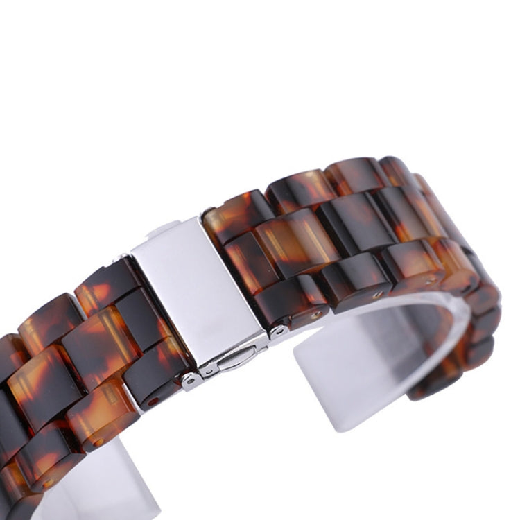 Tortoiseshell Pattern Simple Fashion Resin Watch Strap for, 20mm Connection Smart Watch, 22mm Connection Smart Watch