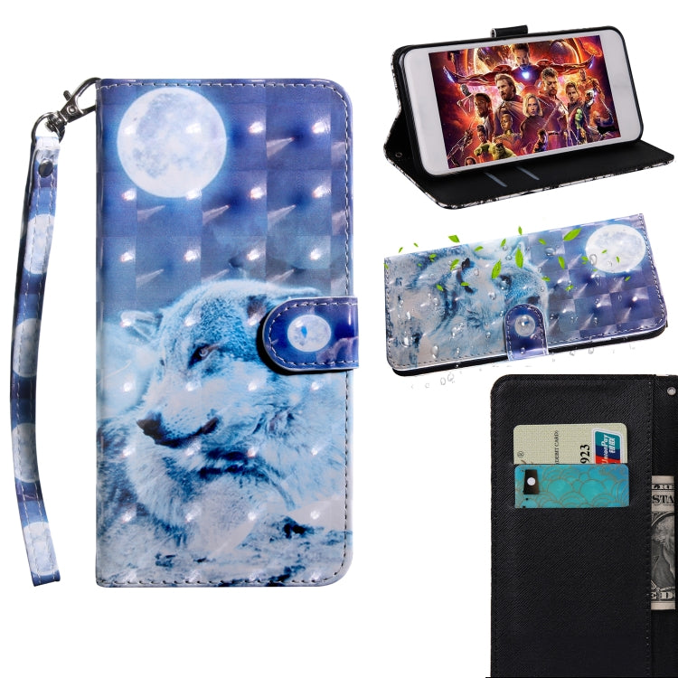 3D Painting Pattern Coloured Drawing Horizontal Flip TPU + PU Leather Case with Holder & Card Slots & Wallet