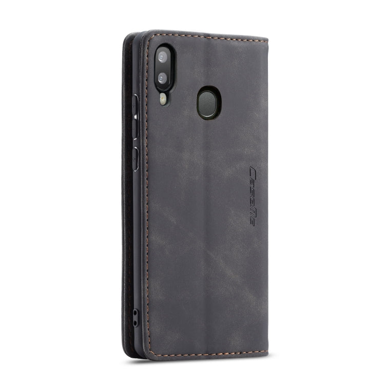 CaseMe-013 Multi-functional Retro Frosted Horizontal Flip Leather Case with Card Slot & Holder & Wallet, For Galaxy A20e