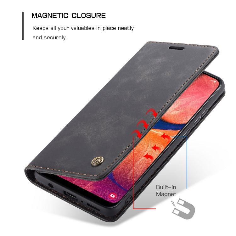 CaseMe-013 Multi-functional Retro Frosted Horizontal Flip Leather Case with Card Slot & Holder & Wallet, For Galaxy A20e