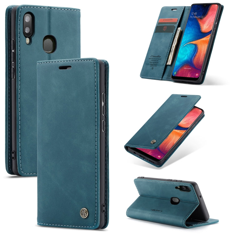 CaseMe-013 Multi-functional Retro Frosted Horizontal Flip Leather Case with Card Slot & Holder & Wallet, For Galaxy A20e