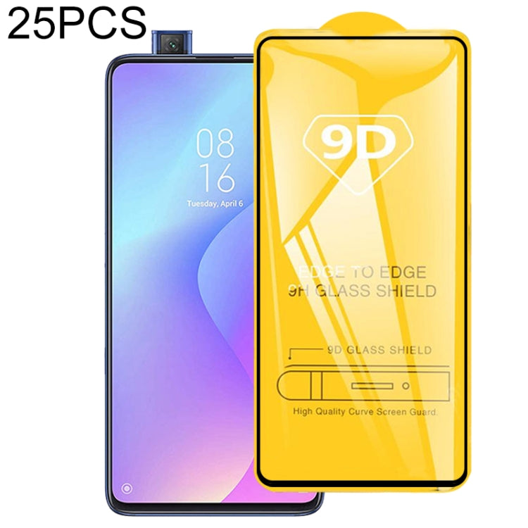 25 PCS 9D Full Glue Full Screen Tempered Glass Film