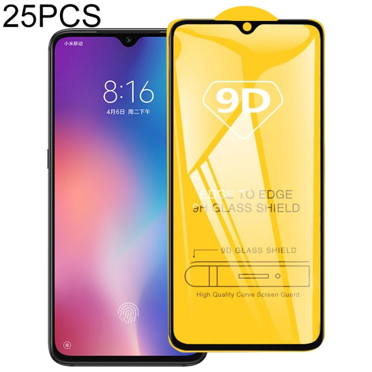 25 PCS 9D Full Glue Full Screen Tempered Glass Film