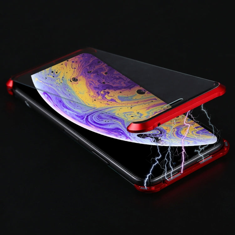 Ultra-thin angular frame magnetic absorption double - sided tempered glass shell, For iPhone XS Max