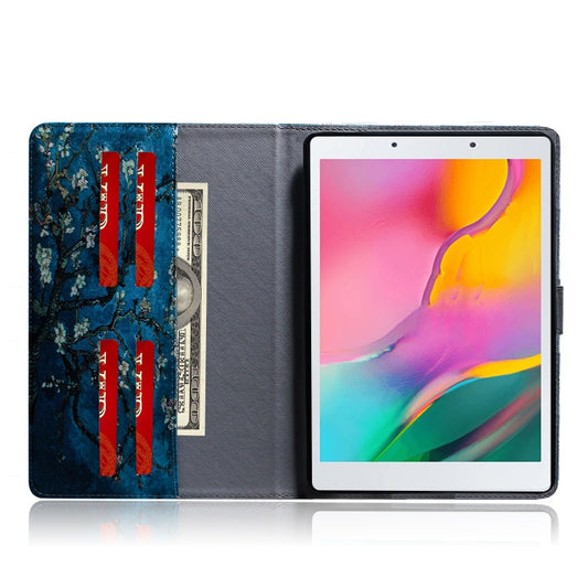 Side angle showing card slot and wallet compartment tablet case