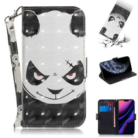 3D colored drawing leather flip case iPhone 11 Pro with card slot and wallet holder
