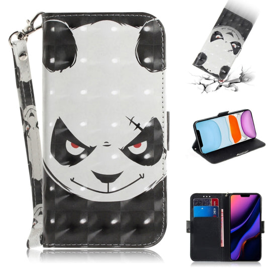3D colored drawing flip leather case for iPhone 11 with card slots and wallet holder