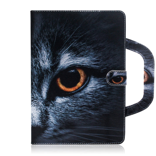 Huawei MediaPad M6 10.8 case front view with vibrant 3D drawing design and protective flap