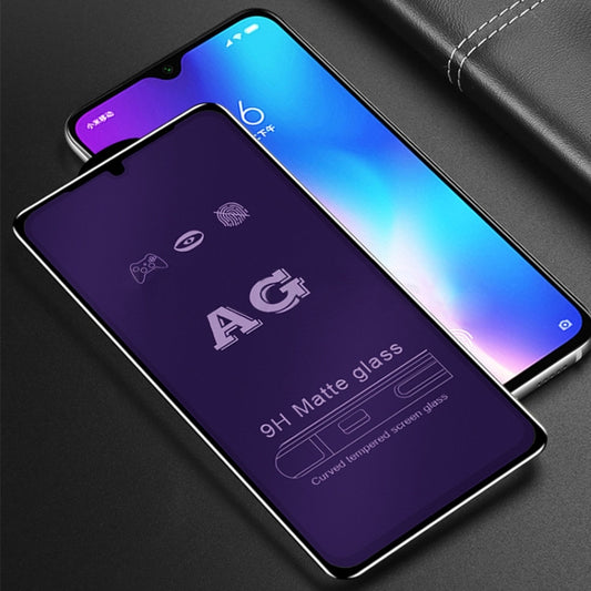 Close-up view of AG matte surface anti blue light tempered glass screen protector edge details