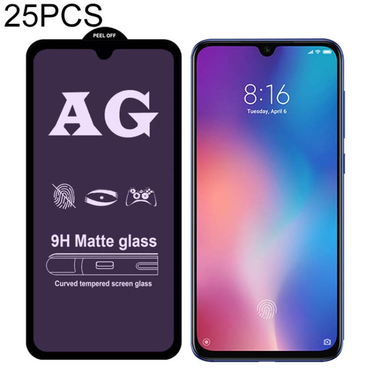 25 PCS AG Matte Anti Blue Light Full Cover Tempered Glass