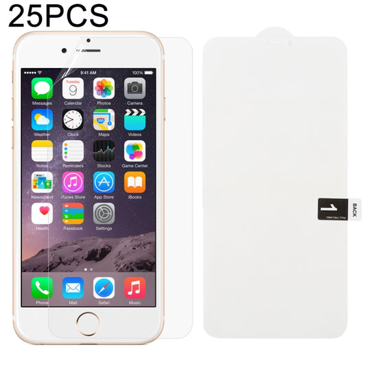 25-pack soft hydrogel full-coverage screen protector film for iPhone 6 7 8 with installation kit