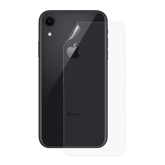 Clear protective hydrogel back shield resists scratches and impacts