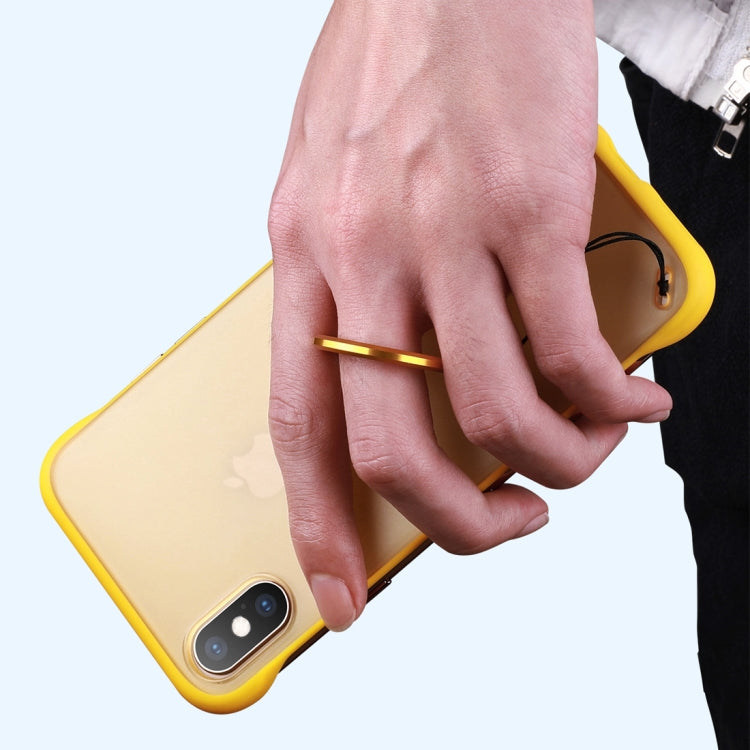 Frosted Anti-skidding TPU Protective Case with Metal Ring for, For iPhone XS Max
