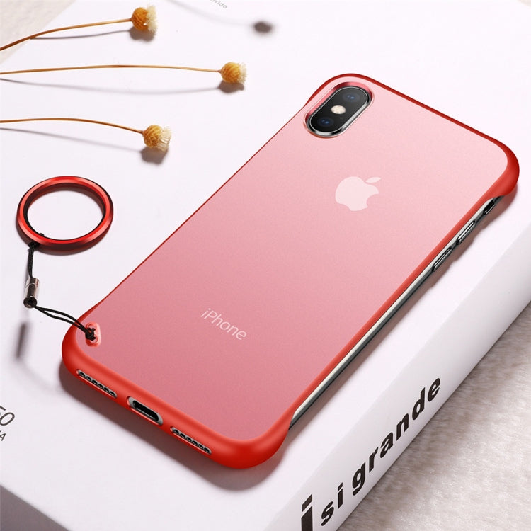 Frosted Anti-skidding TPU Protective Case with Metal Ring for, For iPhone XS Max