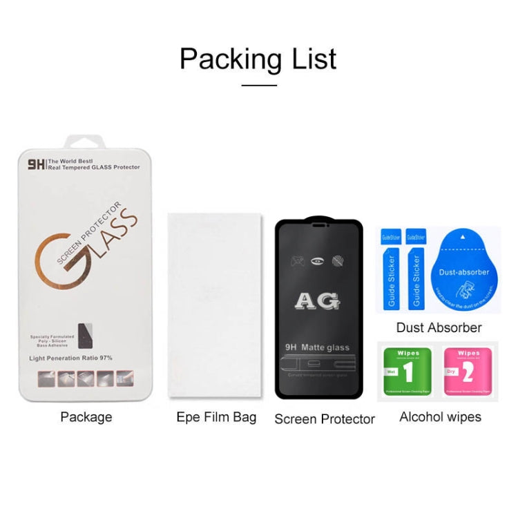 AG Matte Frosted Full Cover Tempered Glass, For iPhone 6 & 6s, For iPhone 6 Plus & 6s Plus, For iPhone 8 / 7, For iPhone 8 Plus & 7 Plus, For iPhone XS / X / 11 Pro, For iPhone XR / 11, For iPhone XS Max / 11 Pro Max