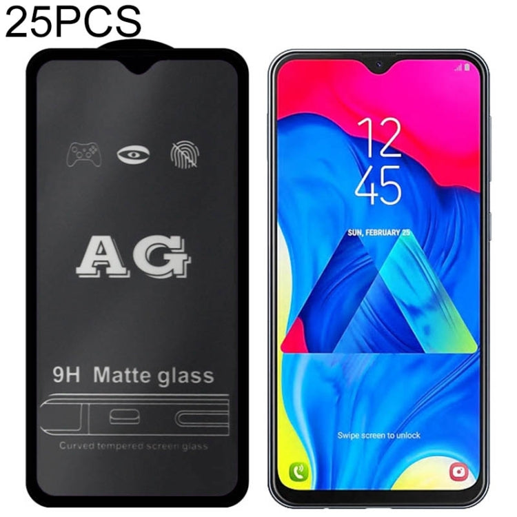 25 PCS AG Matte Frosted Full Cover Tempered Glass, For Galaxy A6 (2018), For Galaxy A6+ (2018), For Galaxy A7 (2018), For Galaxy M10, For Galaxy M20, For Galaxy J2 Core, For Galaxy A20, For Galaxy A30 & A50, For Galaxy A8 (2018), For Galaxy A8+ (2018)�...