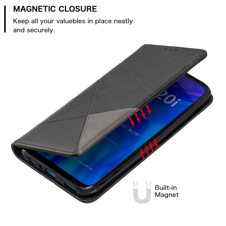 Rhombus Texture Horizontal Flip Magnetic Leather Case with Holder & Card Slots & Wallet, For Huawei P Smart+ 2019 / Honor 10i (Honor 20 lite), For Huawei Y7 (2019) / Y7 Prime (2019)