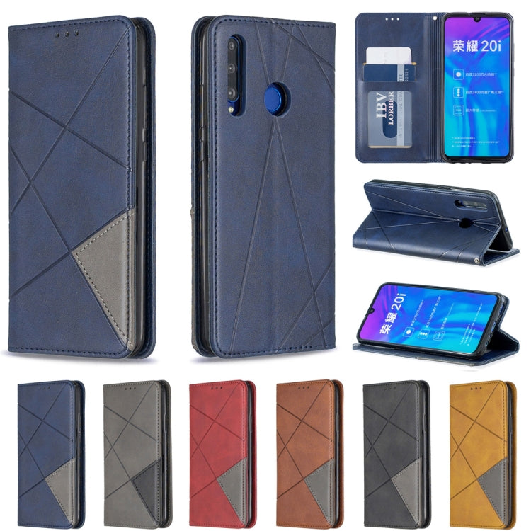 Rhombus Texture Horizontal Flip Magnetic Leather Case with Holder & Card Slots & Wallet, For Huawei P Smart+ 2019 / Honor 10i (Honor 20 lite), For Huawei Y7 (2019) / Y7 Prime (2019)