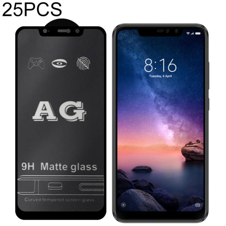 25 PCS AG Matte Frosted Full Cover Tempered Glass