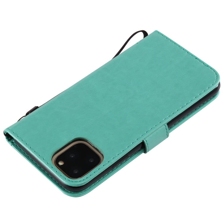 Tree & Cat Pattern Pressed Printing Horizontal Flip PU Leather Case with Holder & Card Slots & Wallet & Lanyard, For iPhone 11 Pro Max, For Vivo Y93 / Y91 / Y95