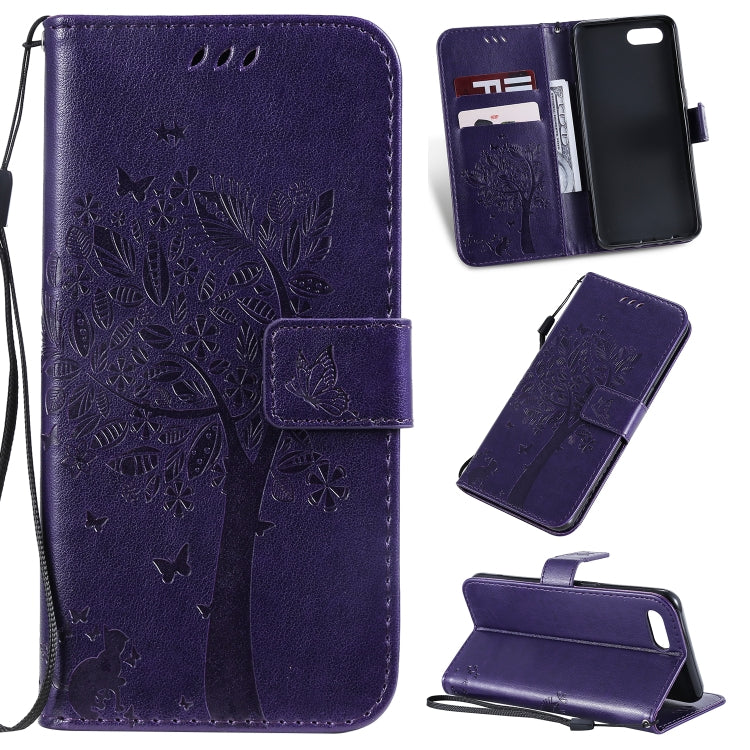 Tree & Cat Pattern Pressed Printing Horizontal Flip PU Leather Case with Holder & Card Slots & Wallet & Lanyard, For Xiaomi Mi 9T & Mi 9T Pro, For Xiaomi Mi 9T & Mi 9T Pro & Redmi K20 & K20 Pro, For OPPO A1K / C2