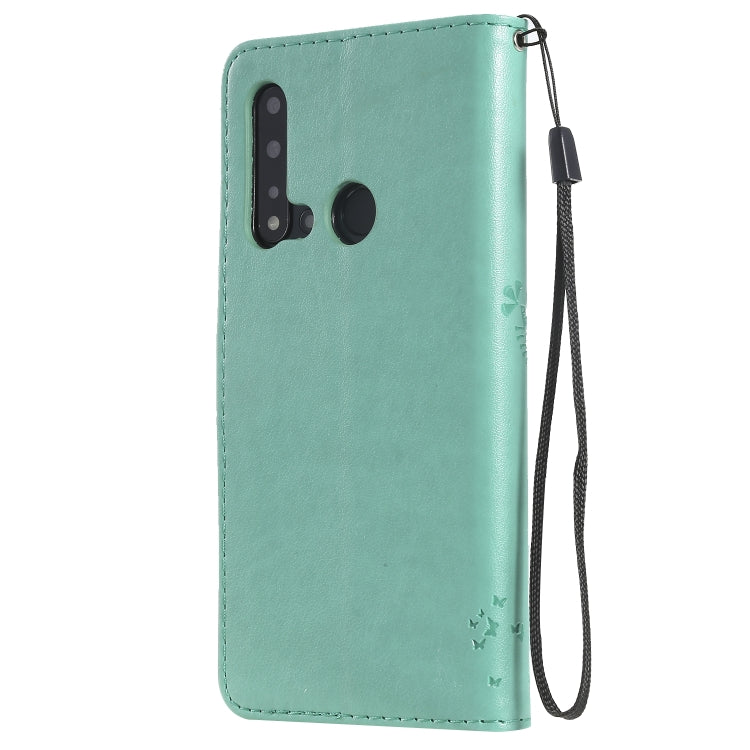 Tree & Cat Pattern Pressed Printing Horizontal Flip PU Leather Case with Holder & Card Slots & Wallet & Lanyard, For Huawei P20 Lite 2019 / Nova 5i, For Huawei P Smart Z / Y9 Prime 2019