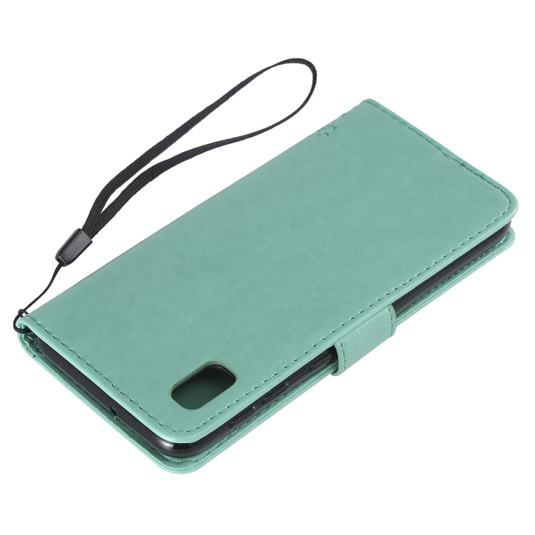 Tree & Cat Pattern Pressed Printing Horizontal Flip PU Leather Case with Holder & Card Slots & Wallet & Lanyard, For Galaxy A10e, For Galaxy A80