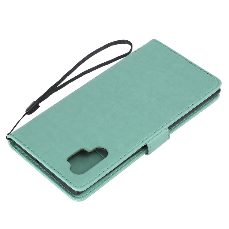 Tree & Cat Pattern Pressed Printing Horizontal Flip PU Leather Case with Holder & Card Slots & Wallet & Lanyard, For Galaxy Note 10+ / 10 Pro, For Galaxy  Note10