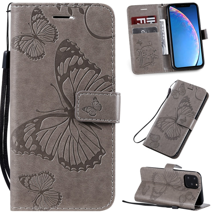 Pressed Printing Butterfly Pattern Horizontal Flip PU Leather Case with Holder & Card Slots & Wallet & Lanyard, For iPhone 11 Pro, For iPhone 11, For iPhone 11 Pro Max