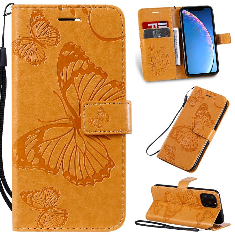 Pressed Printing Butterfly Pattern Horizontal Flip PU Leather Case with Holder & Card Slots & Wallet & Lanyard, For iPhone 11 Pro, For iPhone 11, For iPhone 11 Pro Max