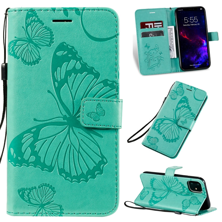 Pressed Printing Butterfly Pattern Horizontal Flip PU Leather Case with Holder & Card Slots & Wallet & Lanyard, For iPhone 11 Pro, For iPhone 11, For iPhone 11 Pro Max