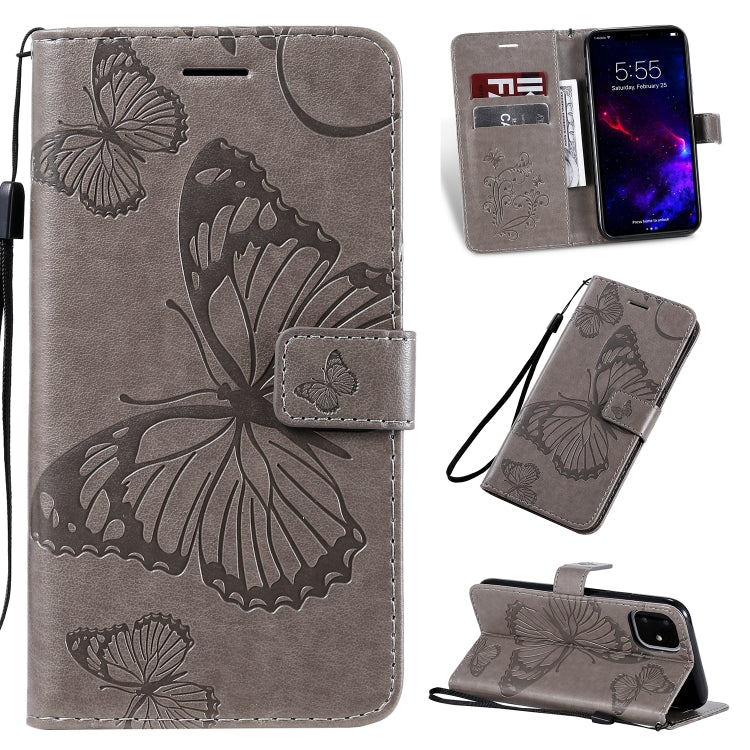 Pressed Printing Butterfly Pattern Horizontal Flip PU Leather Case with Holder & Card Slots & Wallet & Lanyard, For iPhone 11 Pro, For iPhone 11, For iPhone 11 Pro Max