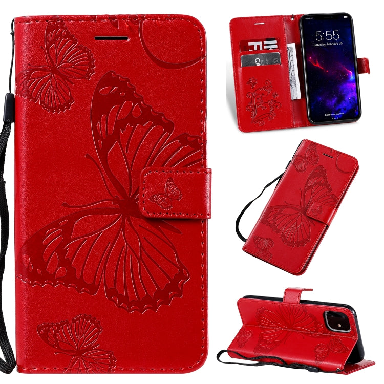 Pressed Printing Butterfly Pattern Horizontal Flip PU Leather Case with Holder & Card Slots & Wallet & Lanyard, For iPhone 11 Pro, For iPhone 11, For iPhone 11 Pro Max
