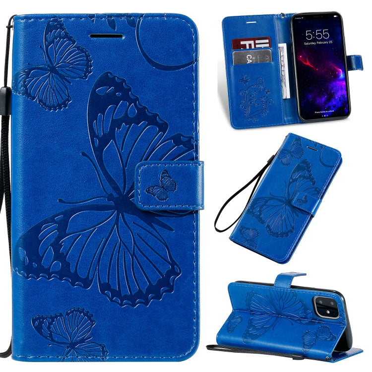 Pressed Printing Butterfly Pattern Horizontal Flip PU Leather Case with Holder & Card Slots & Wallet & Lanyard, For iPhone 11 Pro, For iPhone 11, For iPhone 11 Pro Max