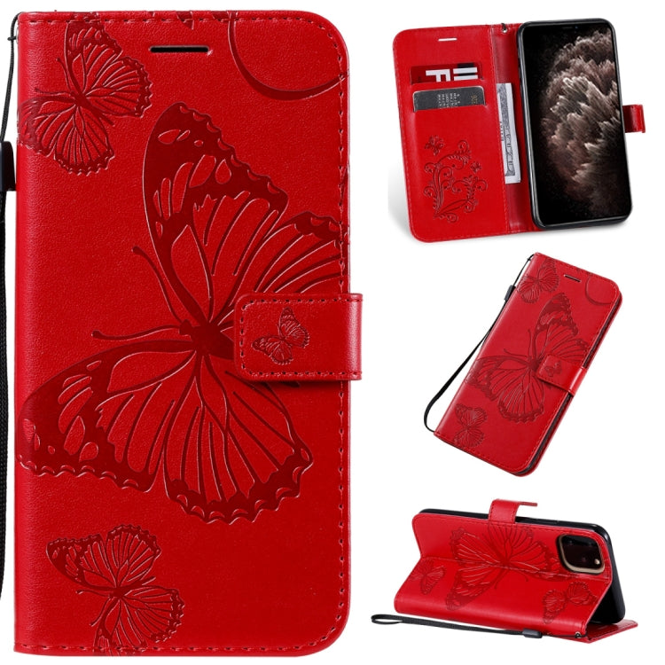 Pressed Printing Butterfly Pattern Horizontal Flip PU Leather Case with Holder & Card Slots & Wallet & Lanyard, For iPhone 11 Pro, For iPhone 11, For iPhone 11 Pro Max