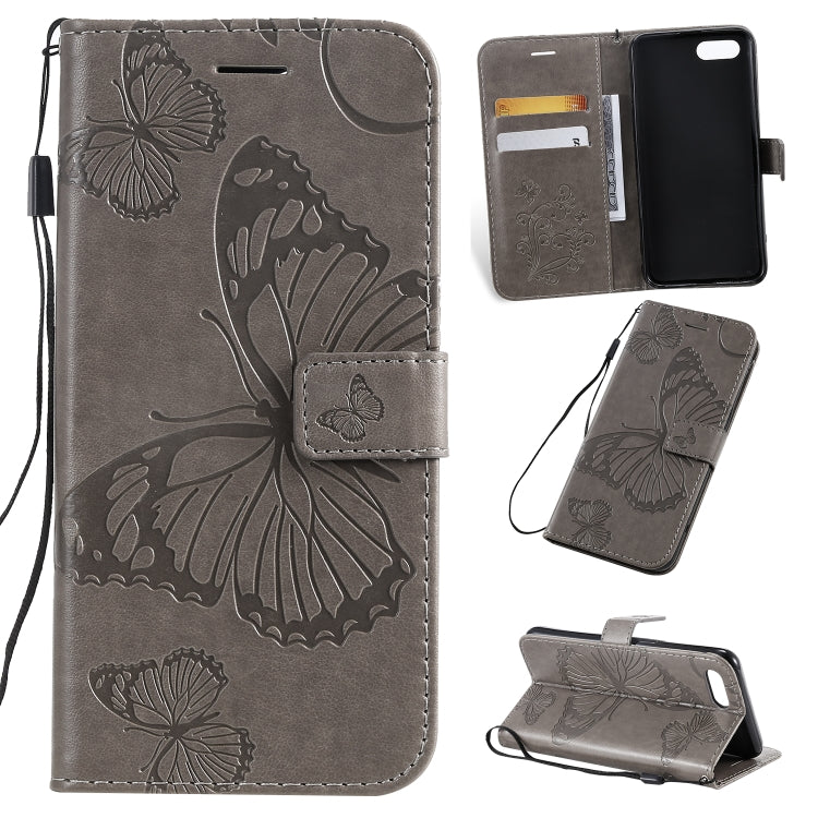 Pressed Printing Butterfly Pattern Horizontal Flip PU Leather Case with Holder & Card Slots & Wallet & Lanyard, For OPPO A1K / C2, For Vivo Y93 / Y91 / Y95, For Huawei P20 Lite 2019 / Nova 5i