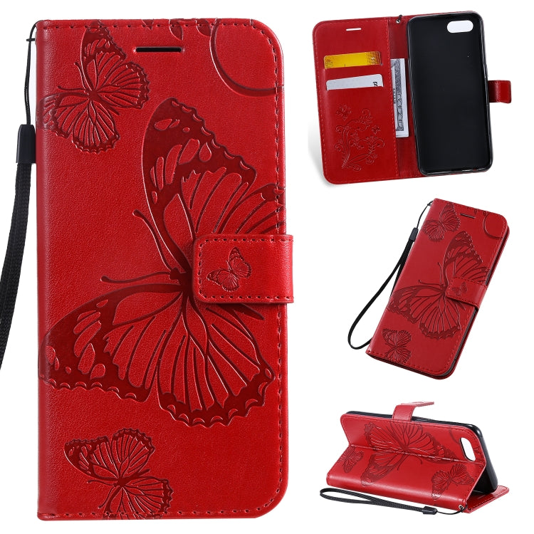Pressed Printing Butterfly Pattern Horizontal Flip PU Leather Case with Holder & Card Slots & Wallet & Lanyard, For OPPO A1K / C2, For Vivo Y93 / Y91 / Y95, For Huawei P20 Lite 2019 / Nova 5i