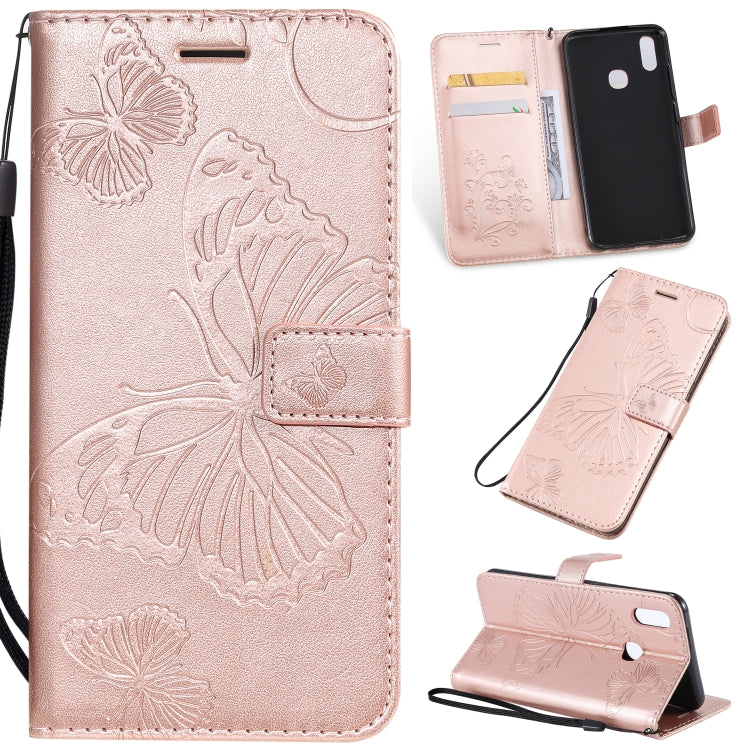 Pressed Printing Butterfly Pattern Horizontal Flip PU Leather Case with Holder & Card Slots & Wallet & Lanyard, For OPPO A1K / C2, For Vivo Y93 / Y91 / Y95, For Huawei P20 Lite 2019 / Nova 5i