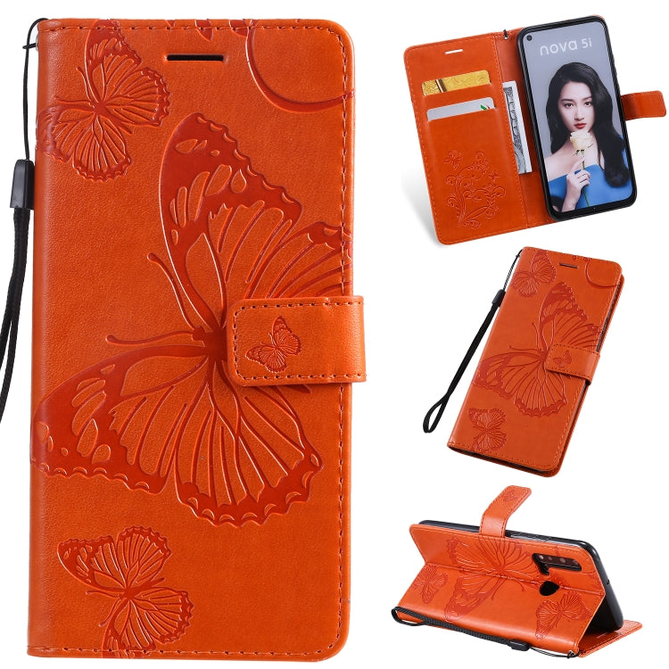 Pressed Printing Butterfly Pattern Horizontal Flip PU Leather Case with Holder & Card Slots & Wallet & Lanyard, For OPPO A1K / C2, For Vivo Y93 / Y91 / Y95, For Huawei P20 Lite 2019 / Nova 5i