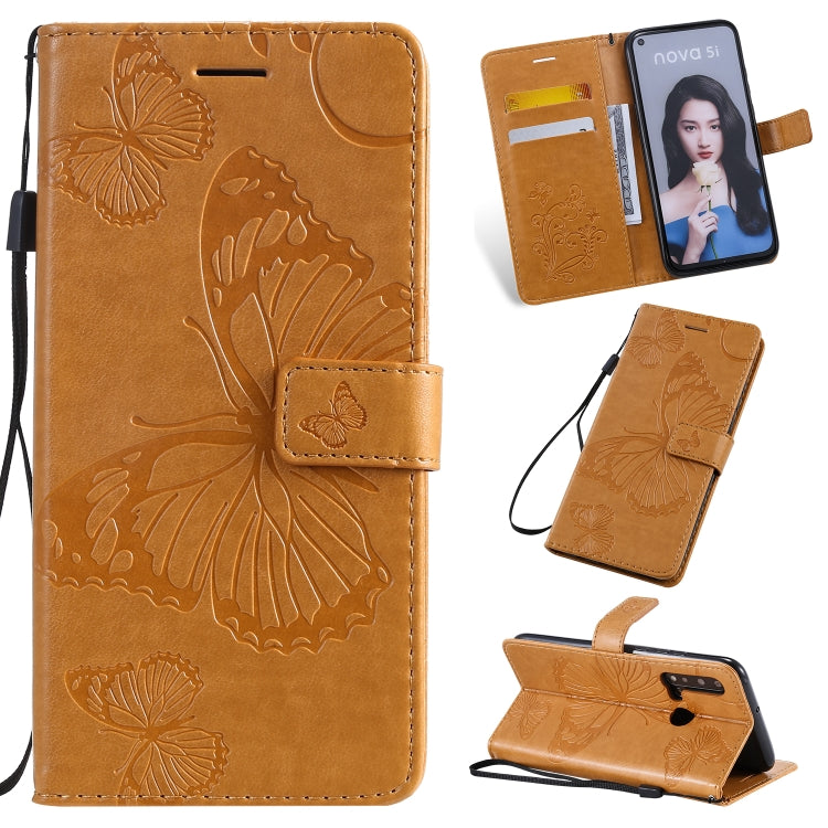 Pressed Printing Butterfly Pattern Horizontal Flip PU Leather Case with Holder & Card Slots & Wallet & Lanyard, For OPPO A1K / C2, For Vivo Y93 / Y91 / Y95, For Huawei P20 Lite 2019 / Nova 5i