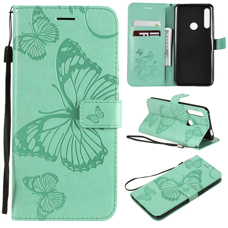 Pressed Printing Butterfly Pattern Horizontal Flip PU Leather Case with Holder & Card Slots & Wallet & Lanyard, For Huawei P Smart Z / Y9 Prime 2019, For Galaxy A80, For Galaxy Note 10+ / 10 Pro