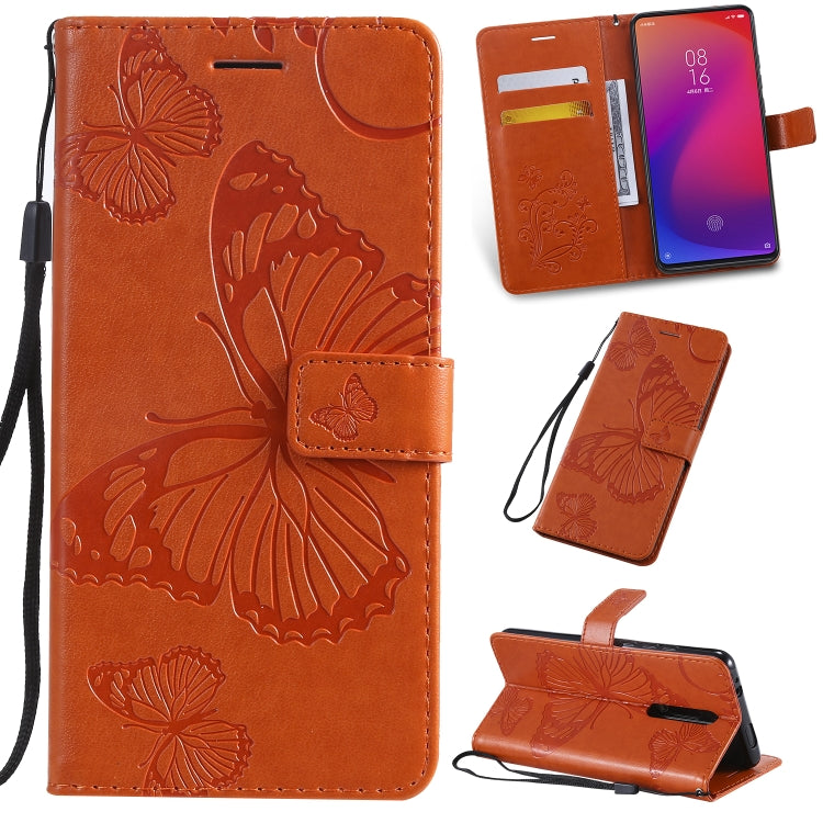 Pressed Printing Butterfly Pattern Horizontal Flip PU Leather Case with Holder & Card Slots & Wallet & Lanyard, For Galaxy Note 10, For Xiaomi Mi 9T & Mi 9T Pro & Redmi K20 & K20 Pro, For Galaxy A10e