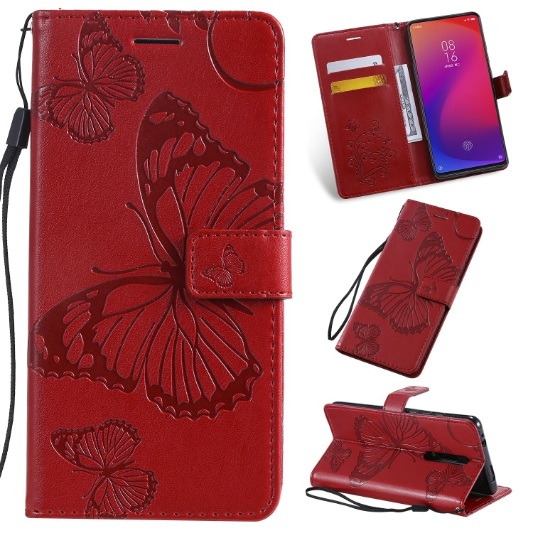 Pressed Printing Butterfly Pattern Horizontal Flip PU Leather Case with Holder & Card Slots & Wallet & Lanyard, For Galaxy Note 10, For Xiaomi Mi 9T & Mi 9T Pro & Redmi K20 & K20 Pro, For Galaxy A10e
