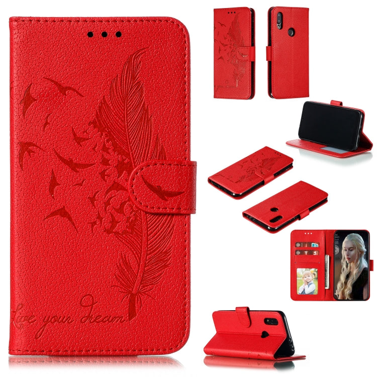 Feather Pattern Litchi Texture Horizontal Flip Leather Case with Wallet & Holder & Card Slots, For Xiaomi Redmi 7, For Xiaomi Redmi 7A, For Xiaomi Redmi K20, For Xiaomi Redmi Note 7