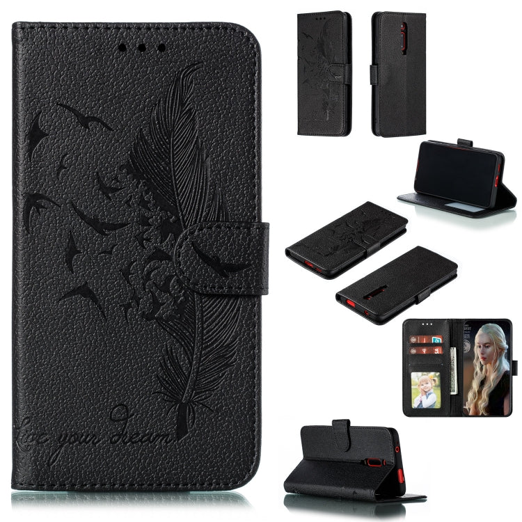 Feather Pattern Litchi Texture Horizontal Flip Leather Case with Wallet & Holder & Card Slots, For Xiaomi Redmi 7, For Xiaomi Redmi 7A, For Xiaomi Redmi K20, For Xiaomi Redmi Note 7