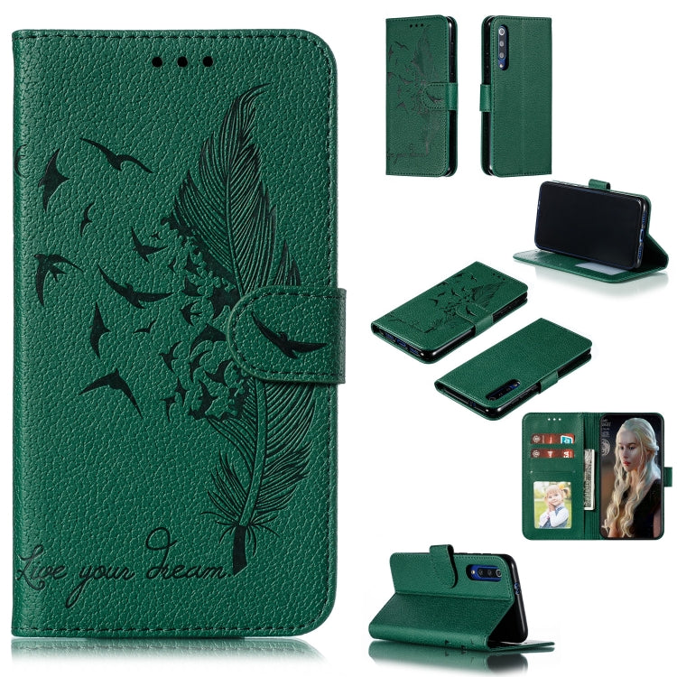 Feather Pattern Litchi Texture Horizontal Flip Leather Case with Wallet & Holder & Card Slots, For Xiaomi Mi 9, For Xiaomi Mi 9 SE, For Xiaomi Mi CC9, For Xiaomi Mi CC9e