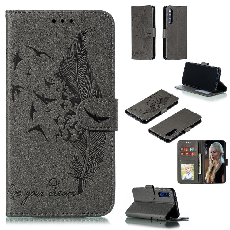 Feather Pattern Litchi Texture Horizontal Flip Leather Case with Wallet & Holder & Card Slots, For Xiaomi Mi 9, For Xiaomi Mi 9 SE, For Xiaomi Mi CC9, For Xiaomi Mi CC9e