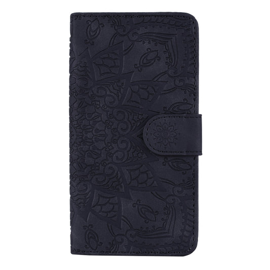 Double folding design leather case iPhone 11 featuring calf texture and card storage